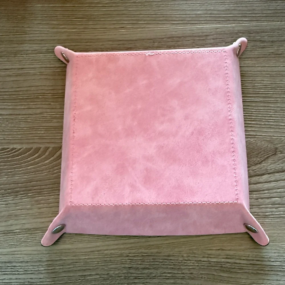HANDMADE FASHION Foldable PU Leather Accessory Tray